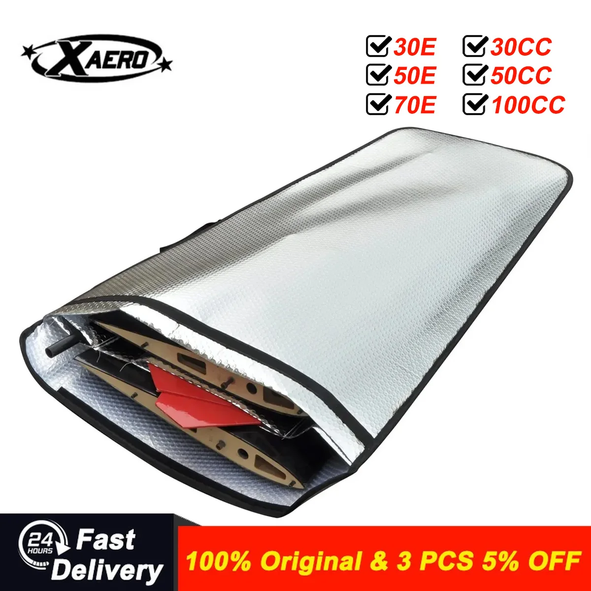 

XAERO Bubble Protection Wing Bag for 2 Wings&Tube to RC Fixed-Wing Airplane 30-50E 70E 30CC 50CC 100CC