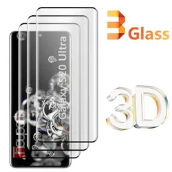 3Pcs 3D Tempered Glass For Samsung Galaxy S20 Ultra Screen Protector Full Cover Film For Samsung S20 Ultra Glass