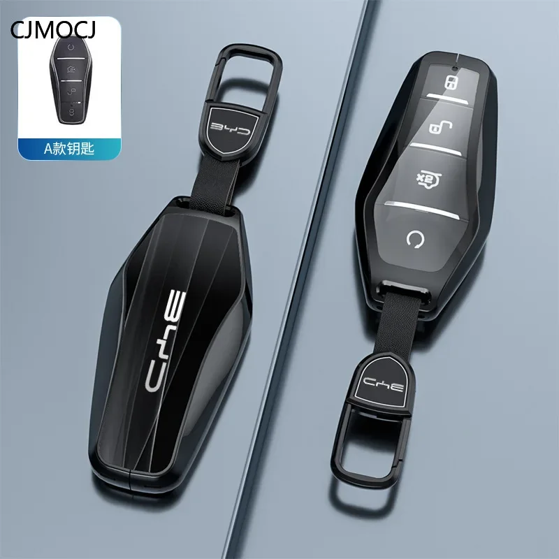 سبائك الزنك سيارة مفتاح القضية غطاء حامل مفتاح شل مشبك ل BYD تشين L/Seal 06/Yuan UP/Seagull/E2/Dolphin/Qin Plus/Seal/Han