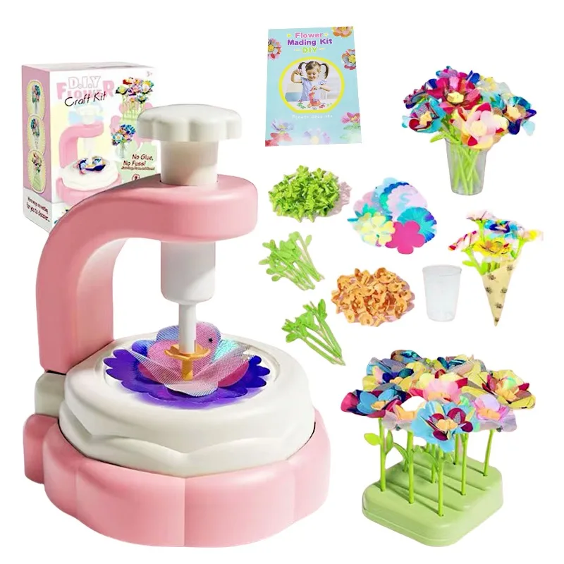 

DIY Flower Pressing and Arrangement Machine Flower Bouquet Simulation Flower Handicraft Toy Set Making Children's Birthday Gifts