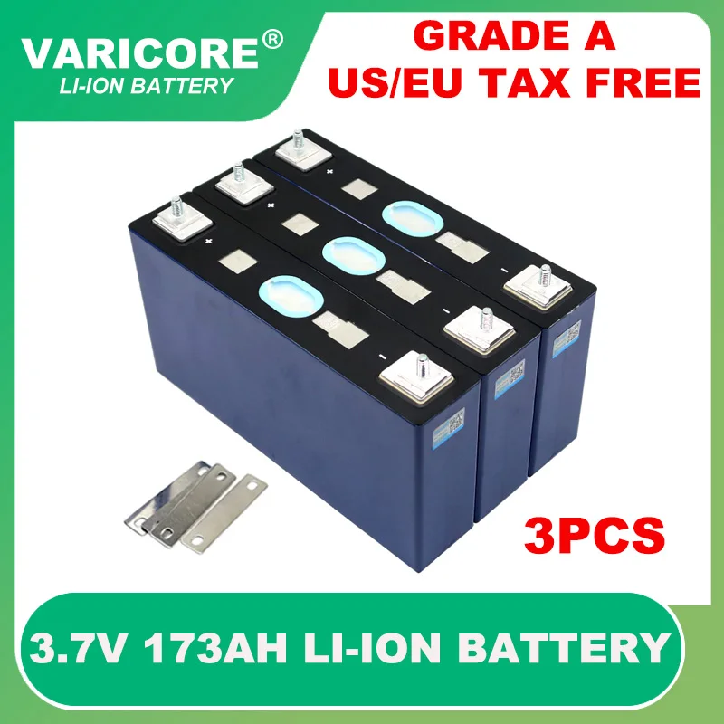 3pcs 3.7v 240Ah 173ah 150ah 120ah Lithium battery Cell for 12v 24v travel caravan Electric vehicle Solar Wind Grade A Tax Free