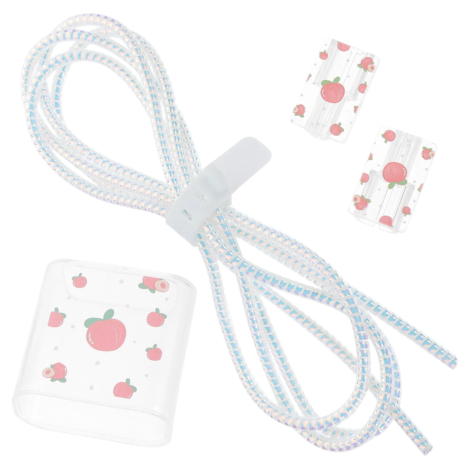 

1 set Data Cable Protective Sleeve Transparent Shell Cover Protector Cute Portable Power Adapter TPU Wear
