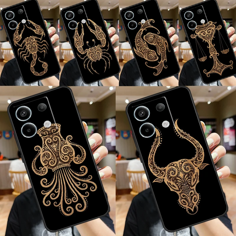 Zodiac Signs Funda For Xiaomi Redmi Note 13 Pro 12 11 9 10 Pro 12S 11S 10S Redmi 13 12 10C 12C 13C Case