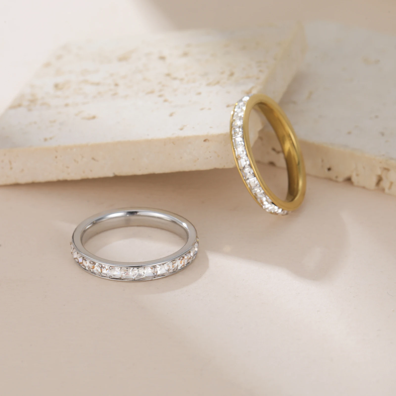 A Stylish and Minimalist Stainless Steel Ring for Both Men and Women, A Couple Engagement and Wedding Gift