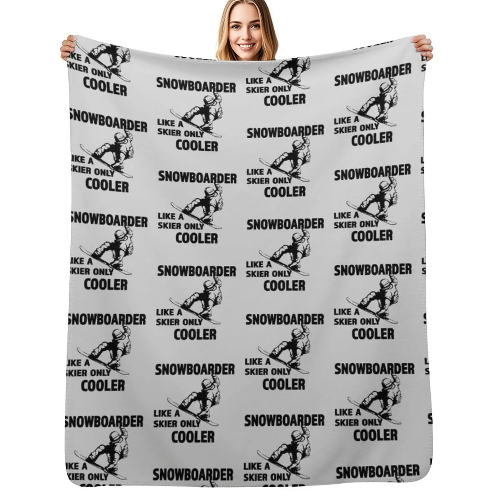 Snowboarder - Like A Skier Only Cooler - Great Gift for Snowboarders Throw Blanket Bed manga Multi-Purpose bed plaid Blankets