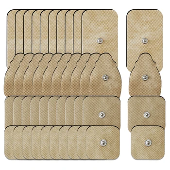 TENS Ünitesi Yedek Pedleri EMS Kas Stimülatörü ile Uyumlu Lateks İçermeyen Elektrotlar 3.5mm Düğme Konektörü Kurşun Tellerini Kullanın