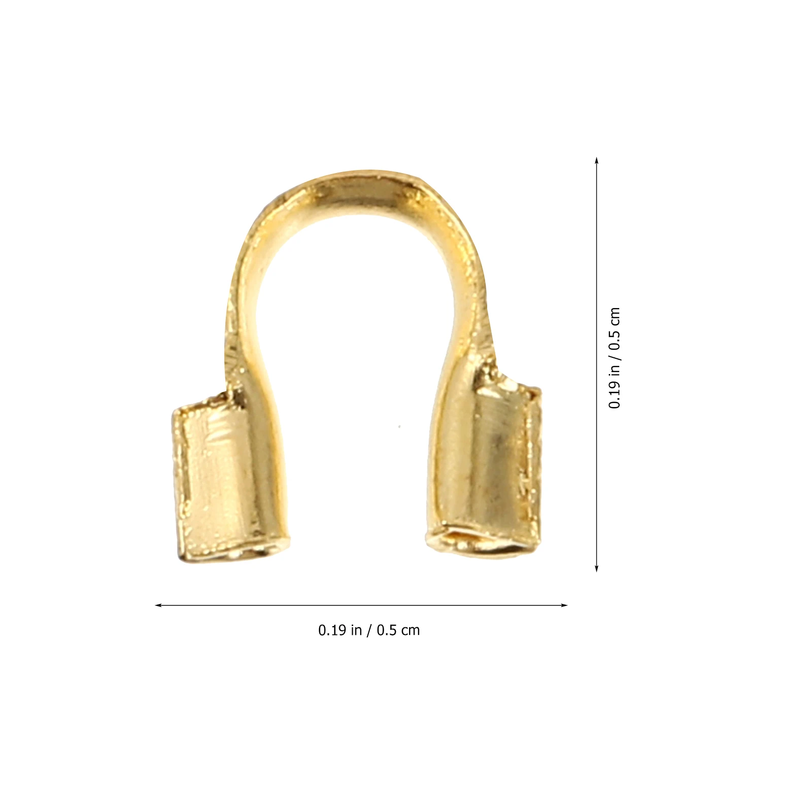 

200 Pcs Golden Color Wire Protectors U Shape Pendant Accessories Brass Easy Use Jewelry Making Materials