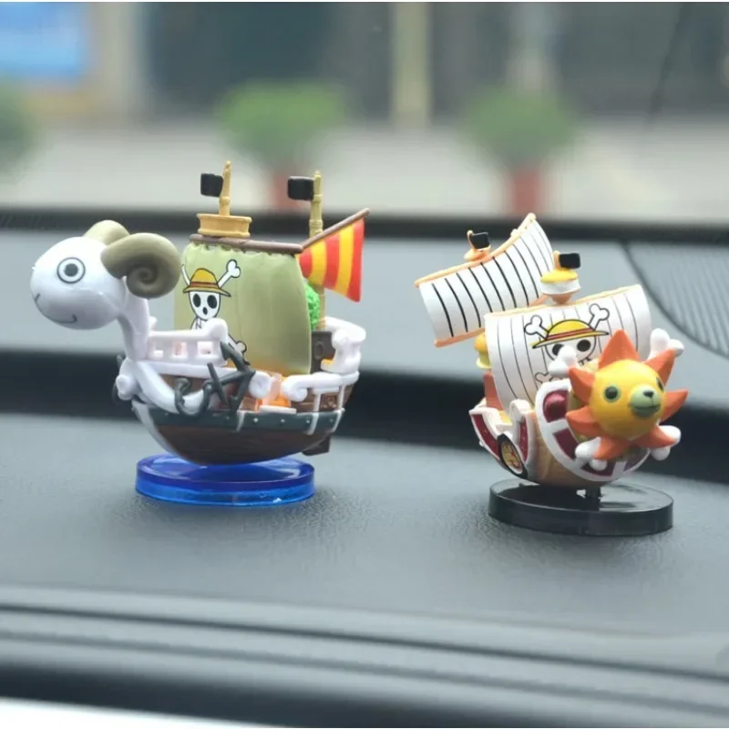 One Piece Ship Anime Figure Thousand Sunny Going Merry Luffy Mini Boat Fish Tank Decoration PVC Action Figure Car Ornament Gifts