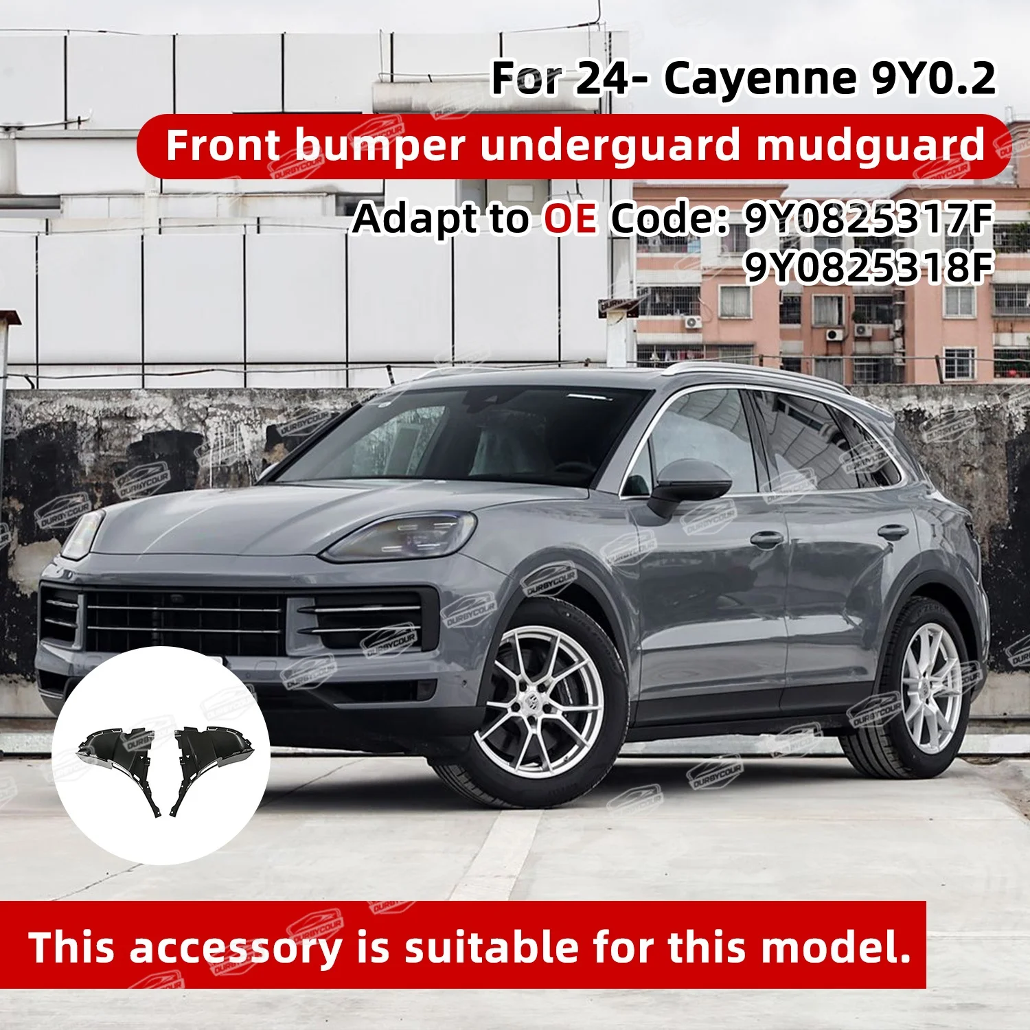 

For Porsche Cayenne 9Y0.2 2024-UP OE front bumper lower guard plate fender left OE9Y0825317FL right OE9Y0825318FR