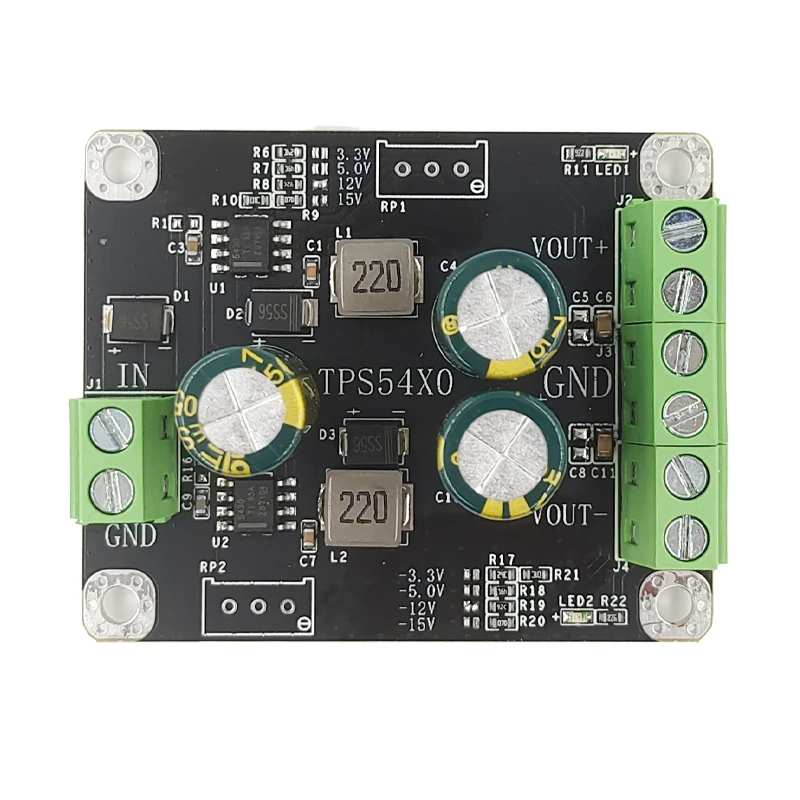 TPS5430 Switch Stabilized Single to Positive and Negative Dual DC-DC Power Module with Low Ripple 3.3V5V12V15V