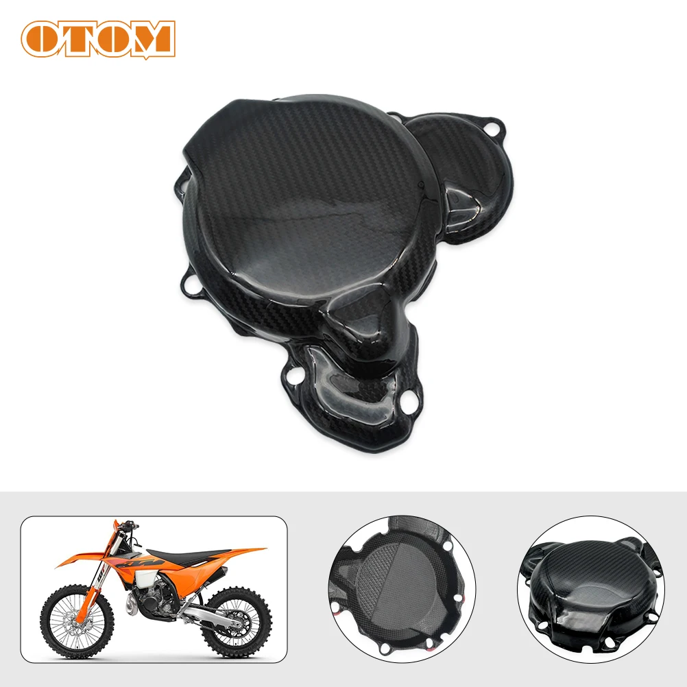 

OTOM Motorcycle Ignition Cover Magnetic Motor Stator Carbon Fiber Protector Guard For KTM SX XC TC TX EC MC 250 300 2023-2025