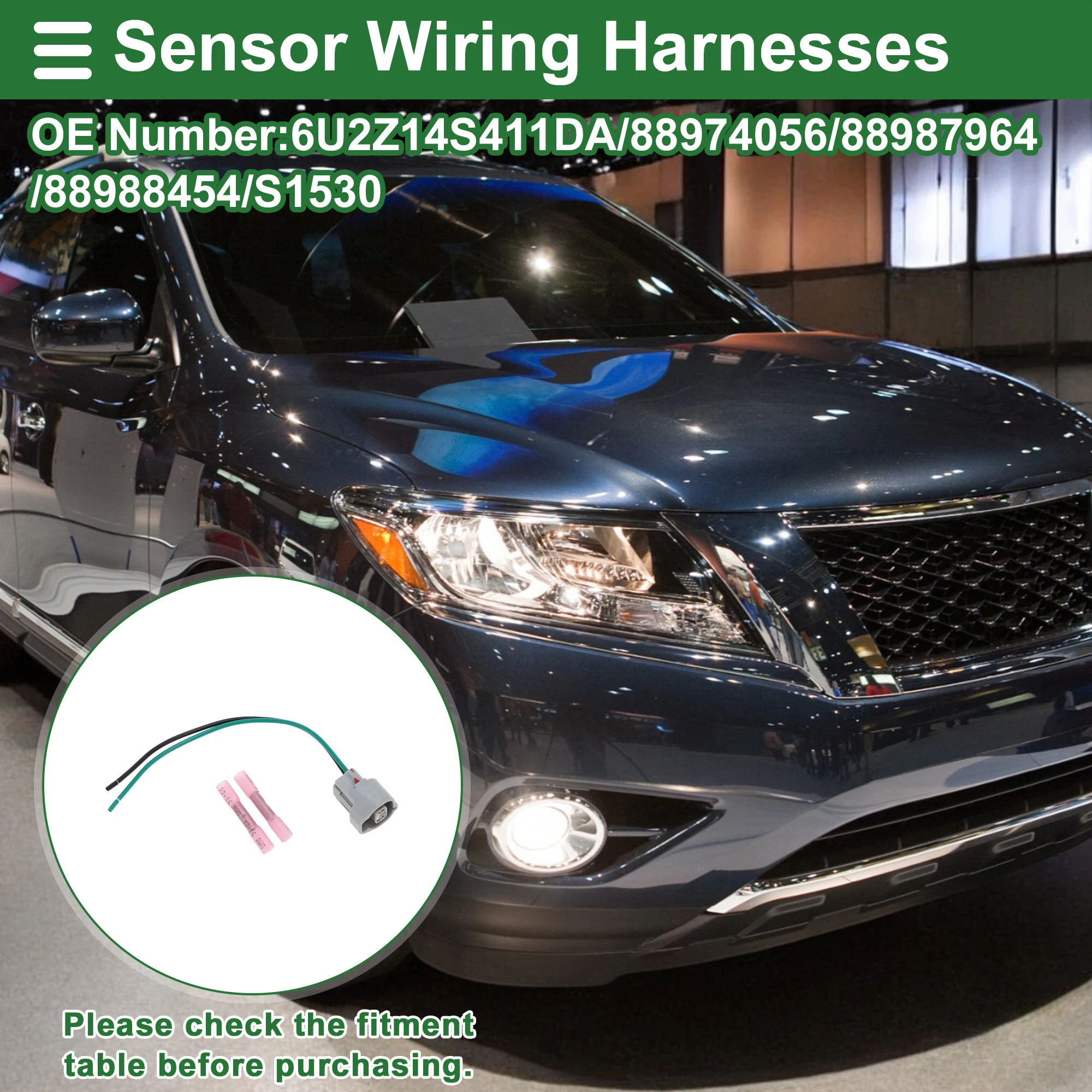 UXCELL 2 Pins Sensor Wiring Harnesses Vehicle/output Speed Sensor Wiring Harness for Lexus IS250 2006-2015 No.6U2Z14S411DA 2Pcs