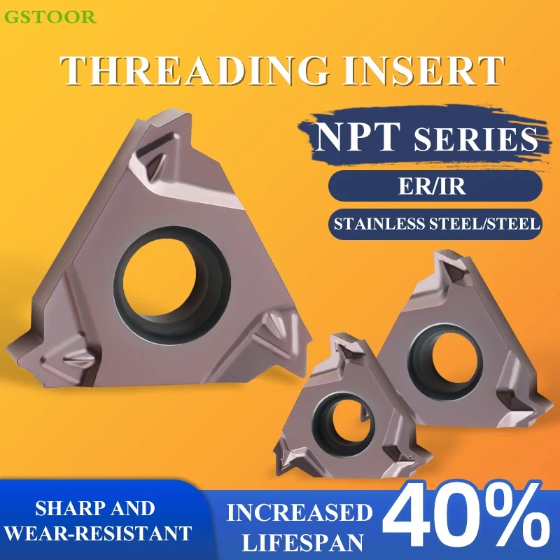 

10 шт. 16ERM 16IRM 11,5NPT 14NPT GMZS20C резьбовые твердосплавные вставки токарный станок с ЧПУ твердый сплав для обработки нержавеющей стали