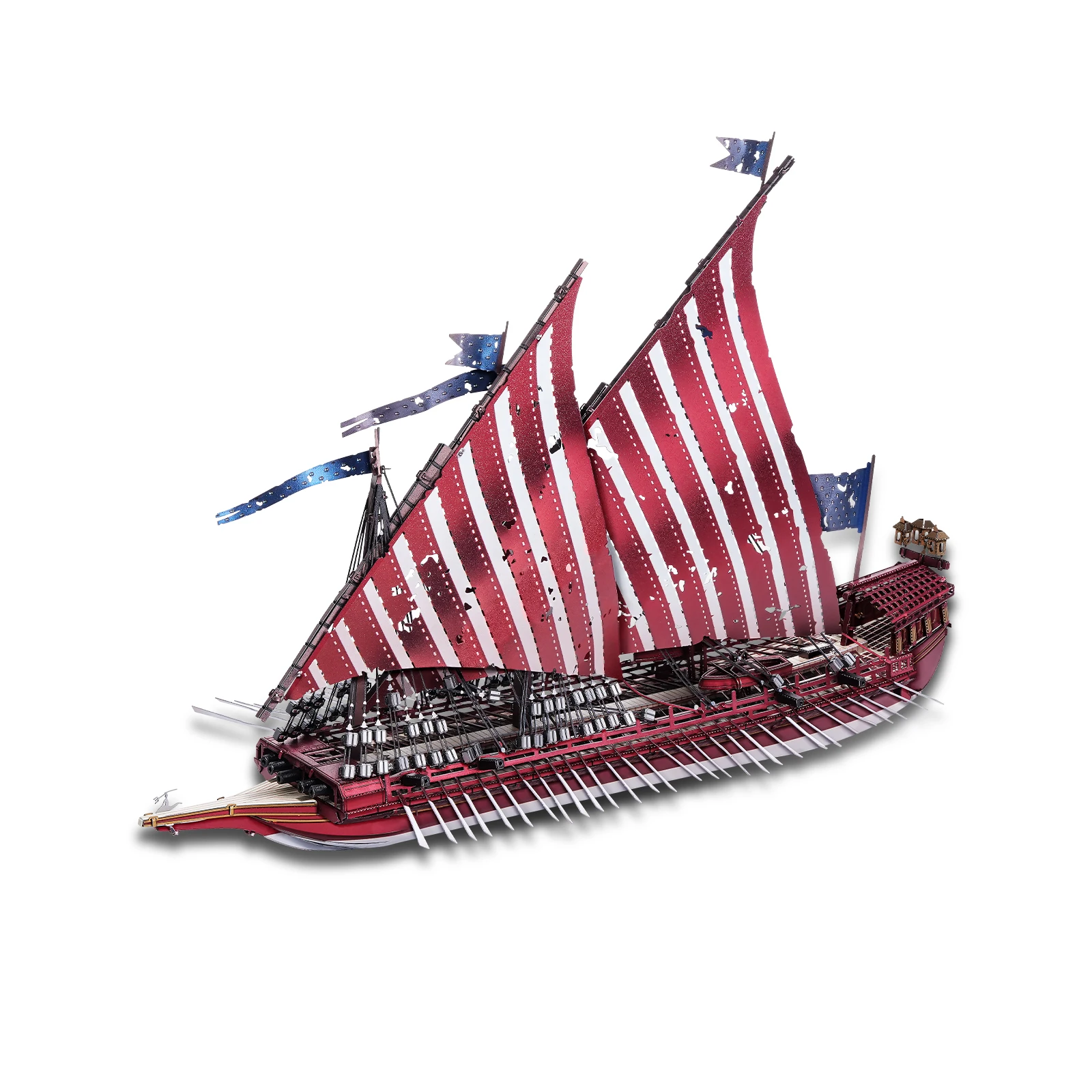 Piececool 3D Metal Model Kits War Galley 3D Metal Puzzles for Adult Ship Model DIY Craft Best Gifts & Home Decoration
