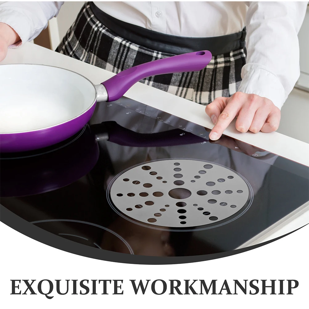

2pcs Stainless Steel Heat Conduction Plate 18CM Kitchen Cookware Induction Diffuser Uniform Heating Easy Clean Reusable