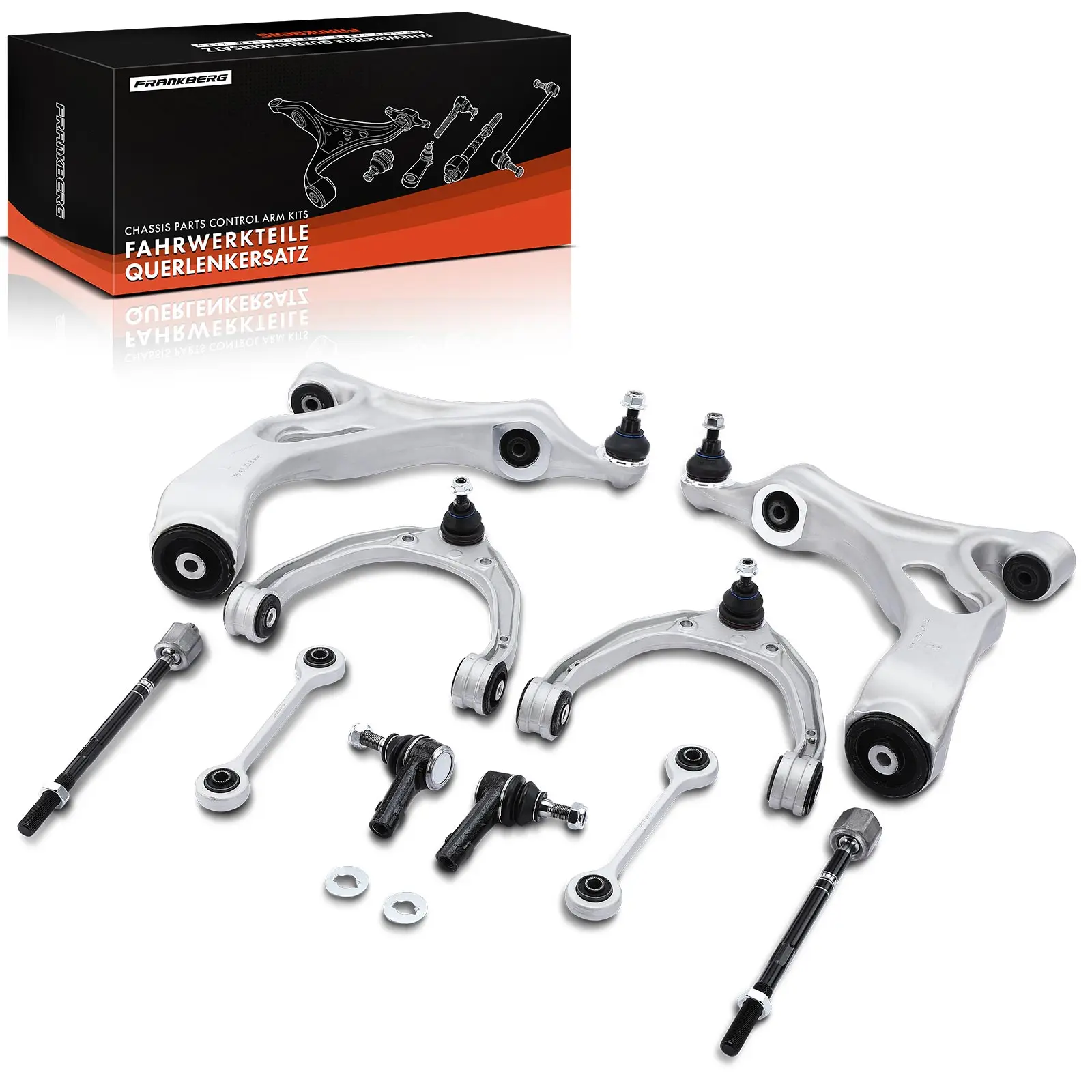 Frankberg 10-delige draagarmset vooras links rechts onder voor Audi Q7 4LB 2006-2015 7P0407152C 7L0422818D 7P0407151B