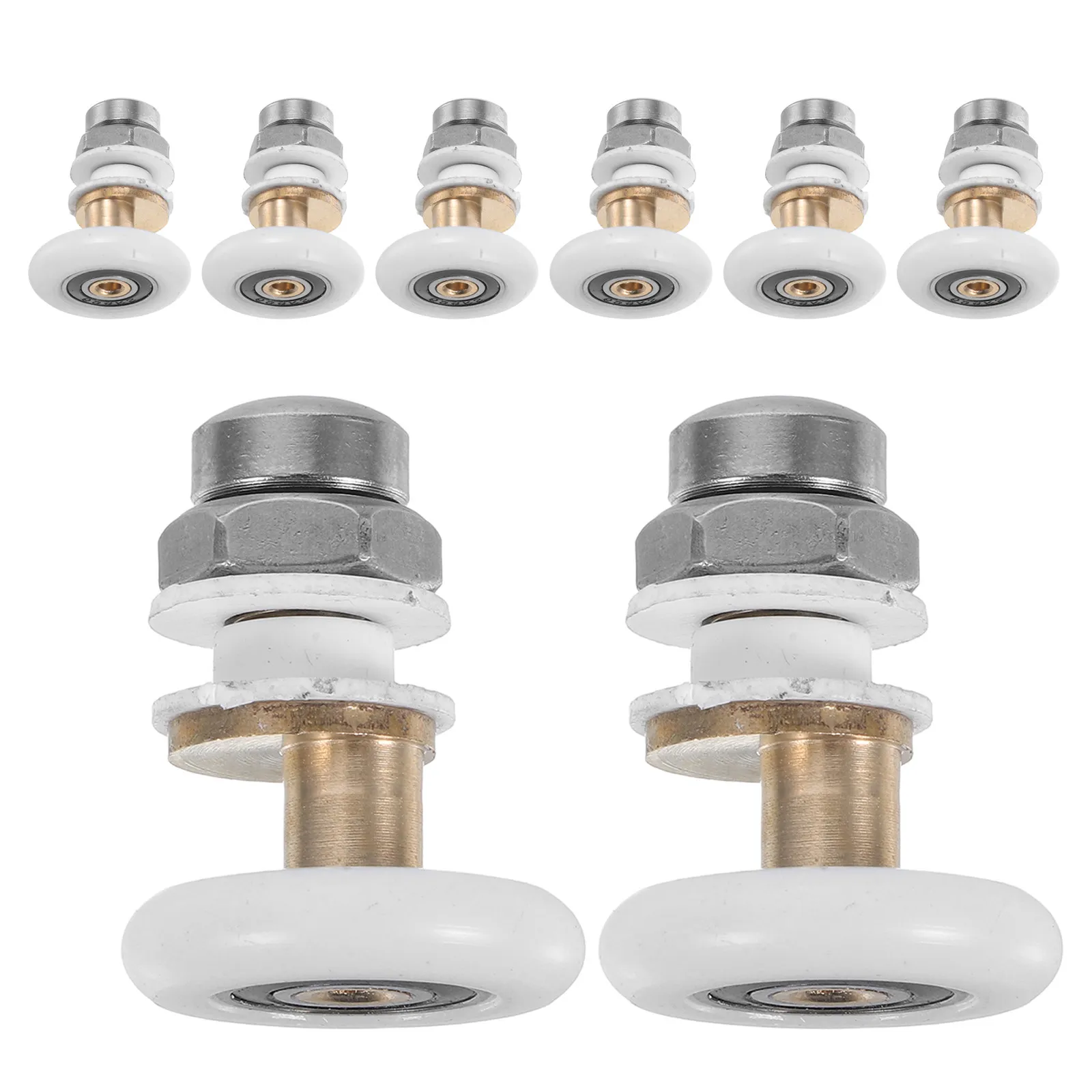 

8Pcs Shower Door Rollers Replacement Waterproof Nylon 25Mm Smooth Sliding Glass Door Wheels Bathroom Hardware Accessories