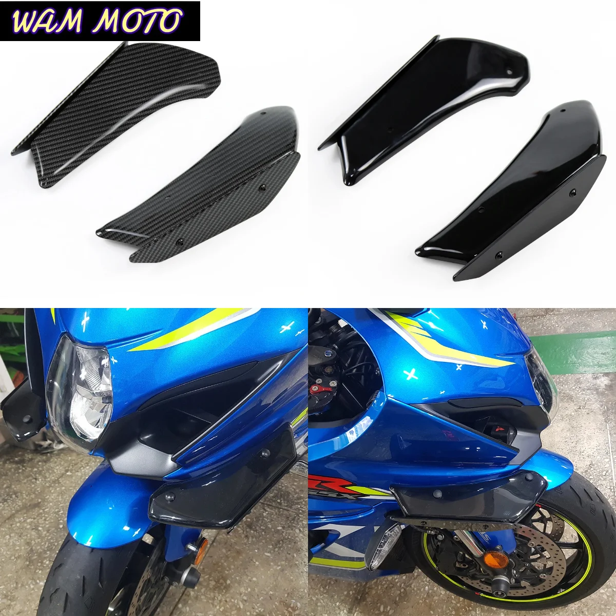 Motorcycle Aerodynamic Wing Kit Winglet Fairing Parts For SUZUKI GSX-R1000 2017-2022