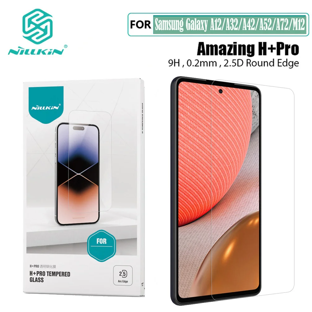 

For Samsung Galaxy A52 A72 A52S A12 A32 A42 4G 5G M12 Tempered Glass Nillkin H+PRO 2.5D 9H Anti-Explosion Screen Protector Film