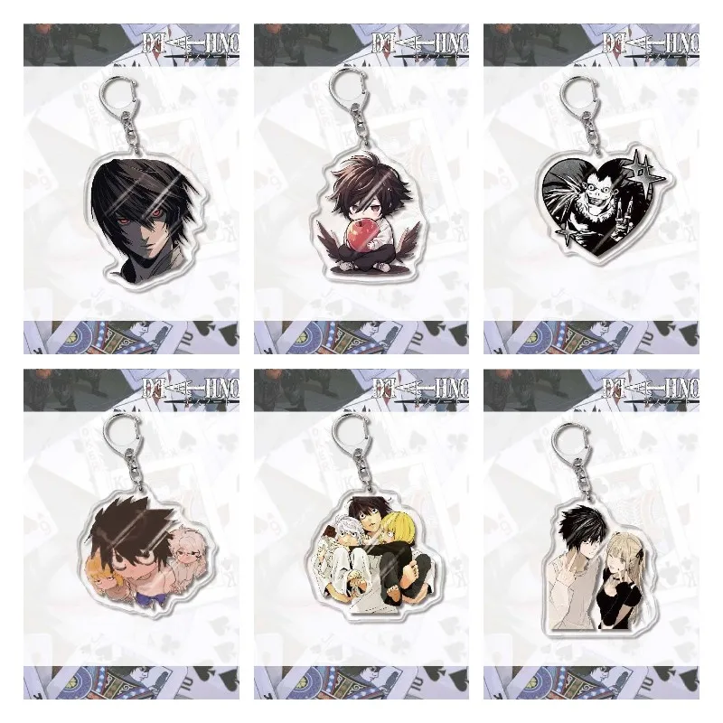 DEATH NOTE Anime Figures Yagami Light L Lawliet Ryuk Cosplay Acrylic Keychains Bag Decor Pendant Accessories Fans Christmas Gift