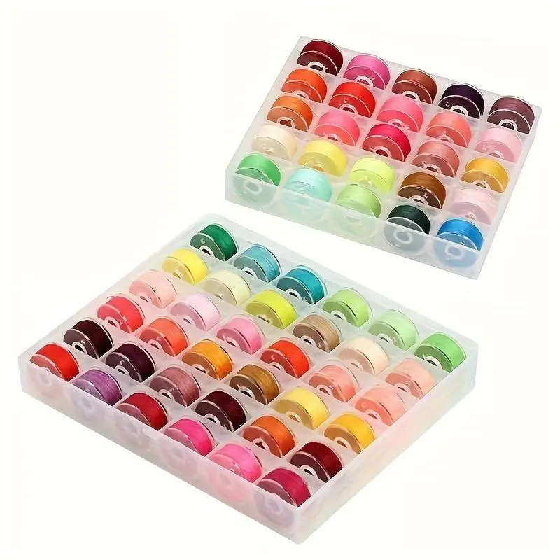 36pcs High Quality Sewing Thread Set 36 Color Grid Line Belt Bobbin