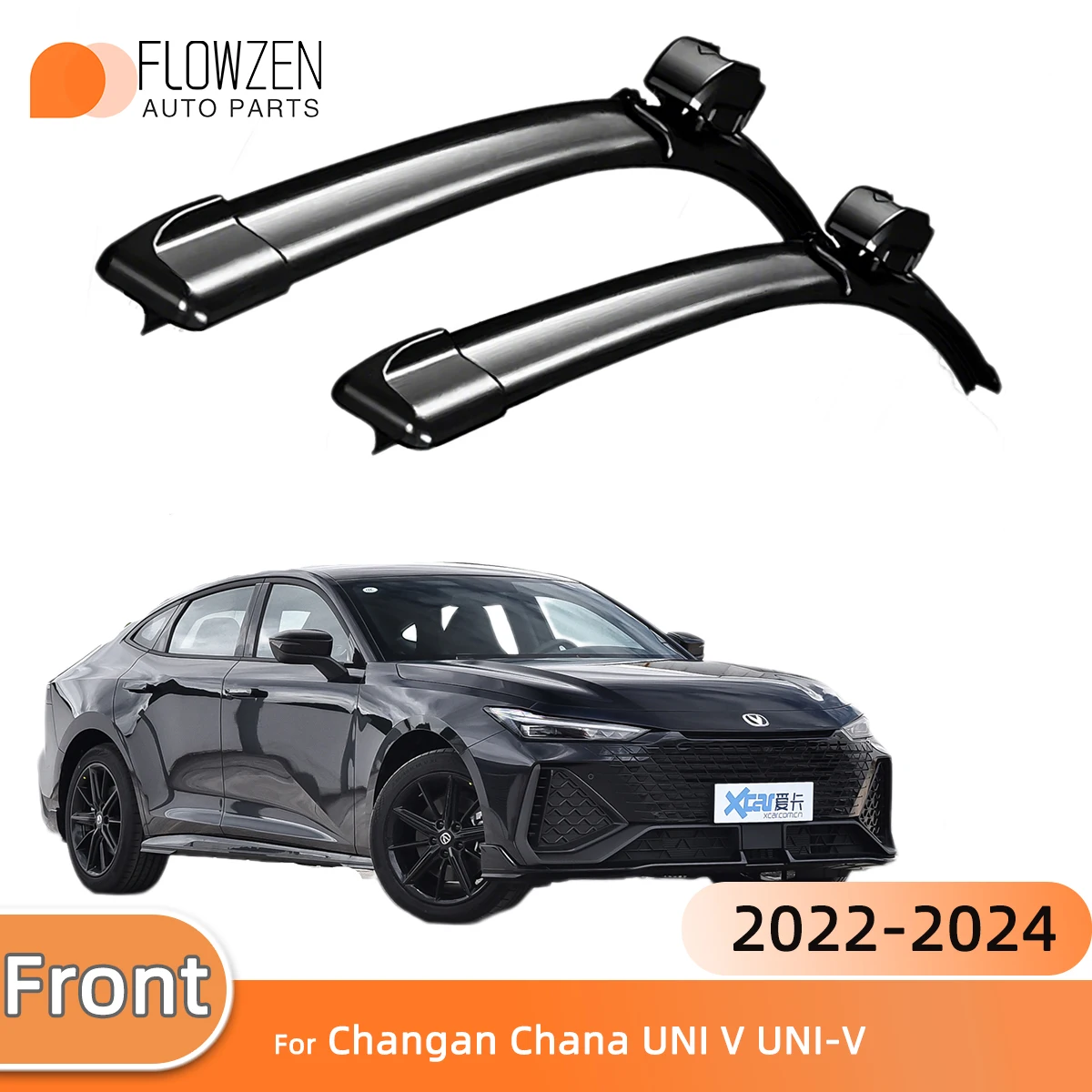 2/4 pçs lâminas de limpador de carro para changan chana uni v UNI-V 2022-2024 lâminas de limpador dianteiro pára-brisas escova da janela