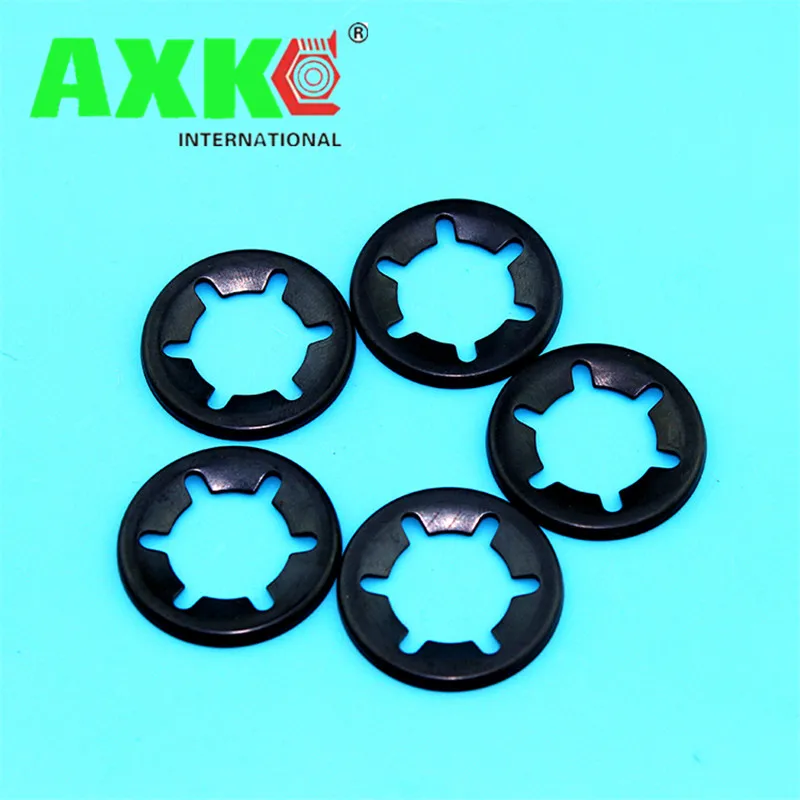 65Mn M3 M4 M5 M6 M8M10 Tooth Starlock Push On Locking Washers Speed Clips Fasteners Assortment Kit Quick Speed Locking Washers