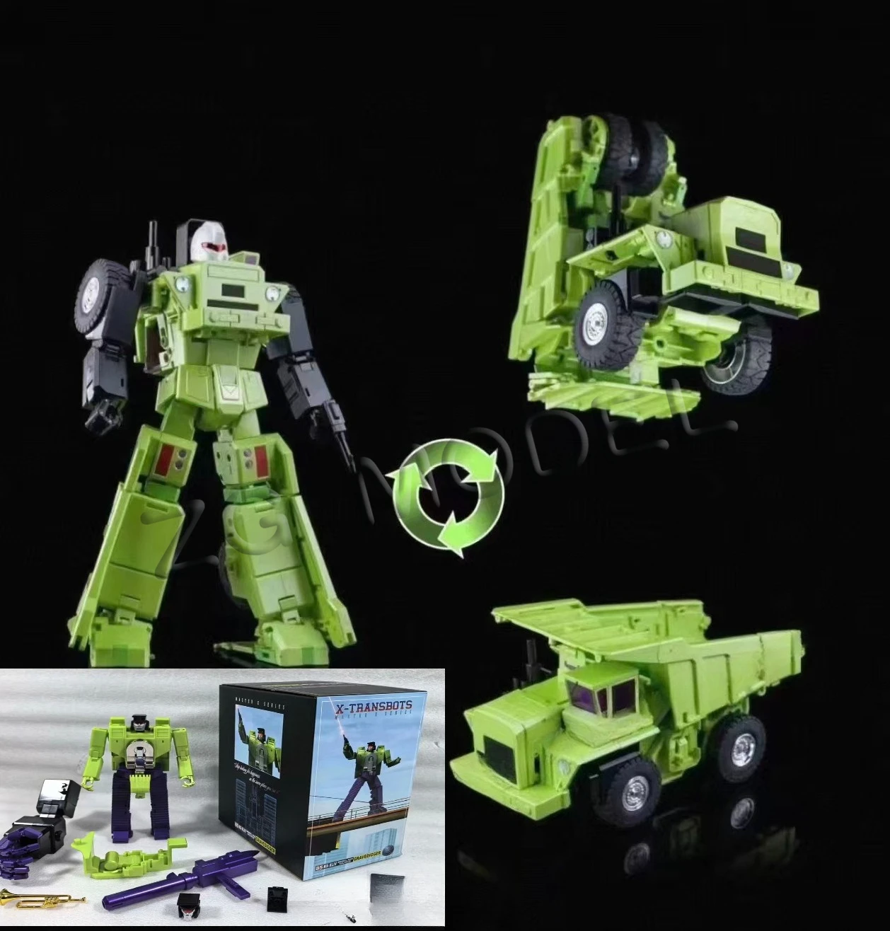 【EM ESTOQUE AGORA】Figura de Ação X-Transbots Transformation Devastator MX-44 MX44 Scavenger Escala MP com Caixa