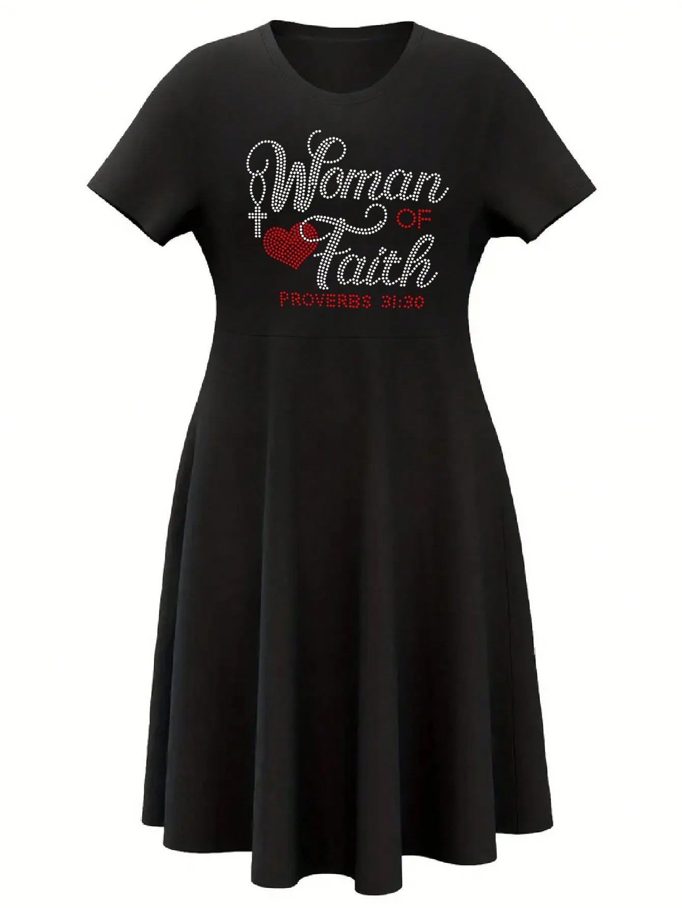 

Повседневное и элегантное женское платье с короткими рукавами, свободного кроя, с круглым вырезом, больших размеров, с индивидуальным принтом, подходит для ежедневных поездок.