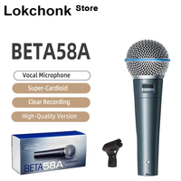 BETA 58A Supercardioid Dynamic Microphone For Stage Singing Professional Wired Microphone for Karaoke BBOX Recording Vocal