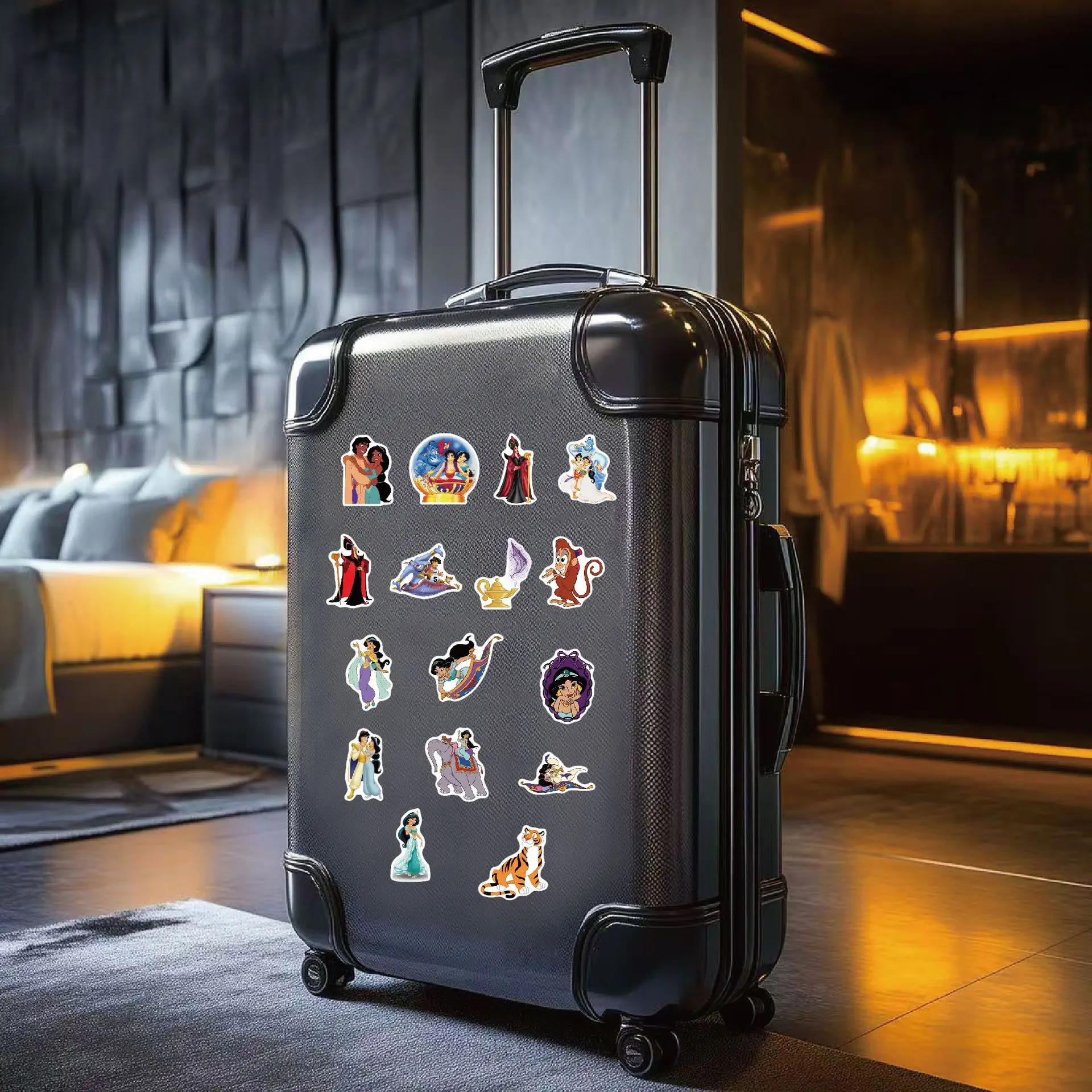 10/30/54 قطعة الكرتون علاء الدين الياسمين ديزني الأميرة ملصق DIY بها بنفسك الهاتف المحمول الأمتعة سكيت الكتابة على الجدران الشارات متعة للطفل #6