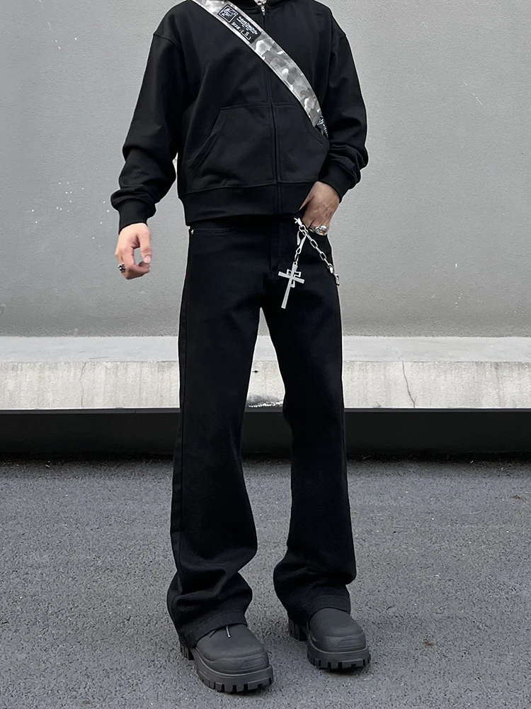 

Мужские джинсы American Sle Slim Fit High Street Bla Bell Bot, эластичные длинные брюки, молодежный стиль, смесь хлопка и денима