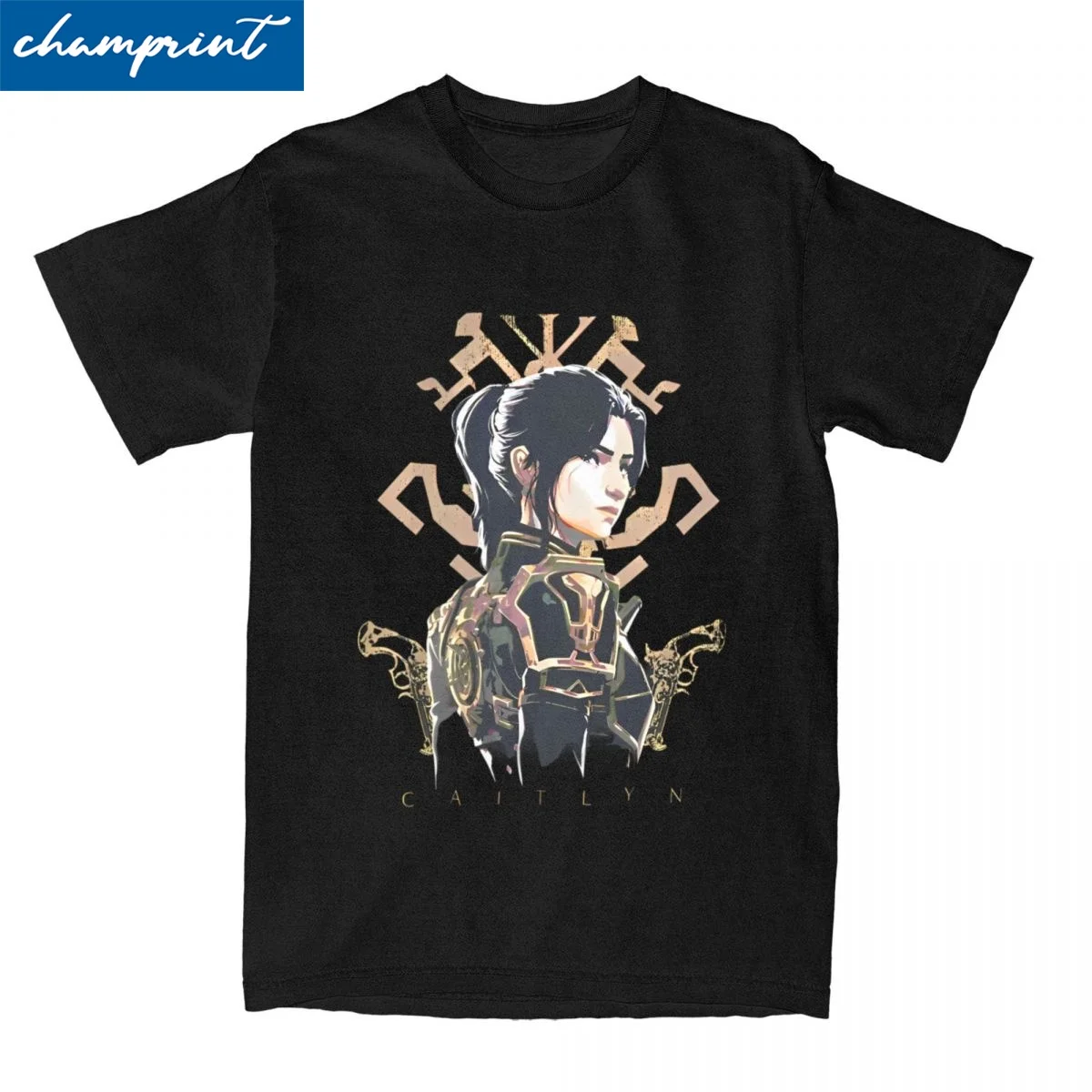 Caitlyn Arcane T-Shirts for Men Women Novelty Cotton Tees Crewneck Short Sleeve T Shirts Plus Size Tops