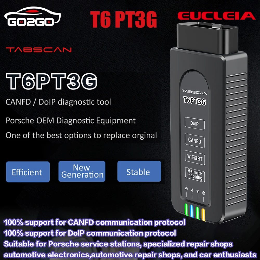 

Professional For Porsche TabScan T6 PT3G CANFD DolP Diagnostic Tool New Generation OEM Diagnosis VCI Remote Mapping OBD2 Scanner