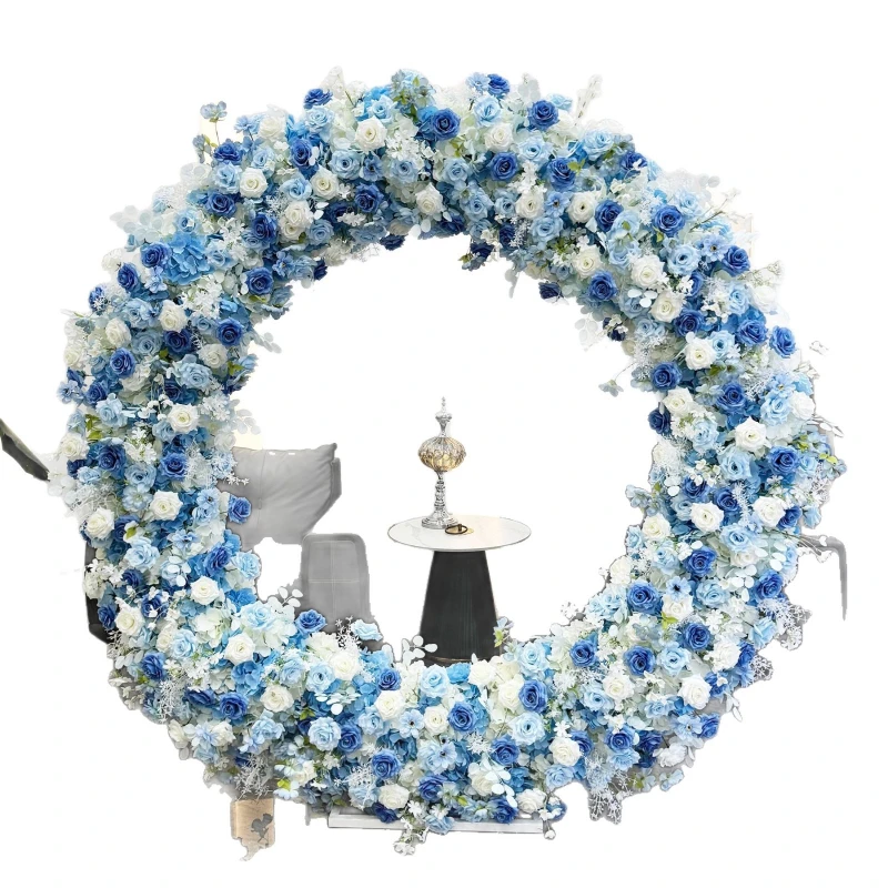 

2 meters circle flower arrangement, wedding background stage scene arrangement decorative arch flower simulation wreath