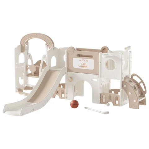 3 in 1 Kids Slide Swing Set Indoor Home Baby Multifunctional Small Playground Children Backyard Activity Play Center Toy
