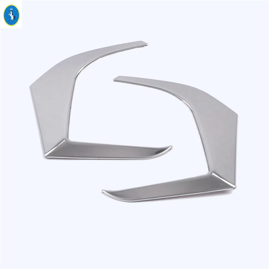 

Front Grille Grill Bumper Strips / Head Fog Lights Lamps Eyebrow Decor Cover Trim For Peugeot 2008 2020 - 2022 Car Accessories