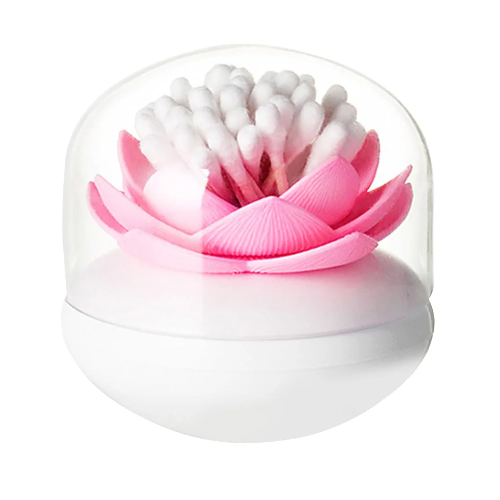 

Lotus Toothpick Box Creative Funny Storage Holder Cotton Swab Holder For Dining Room Bedroom Livingroom (Pink Large Size)