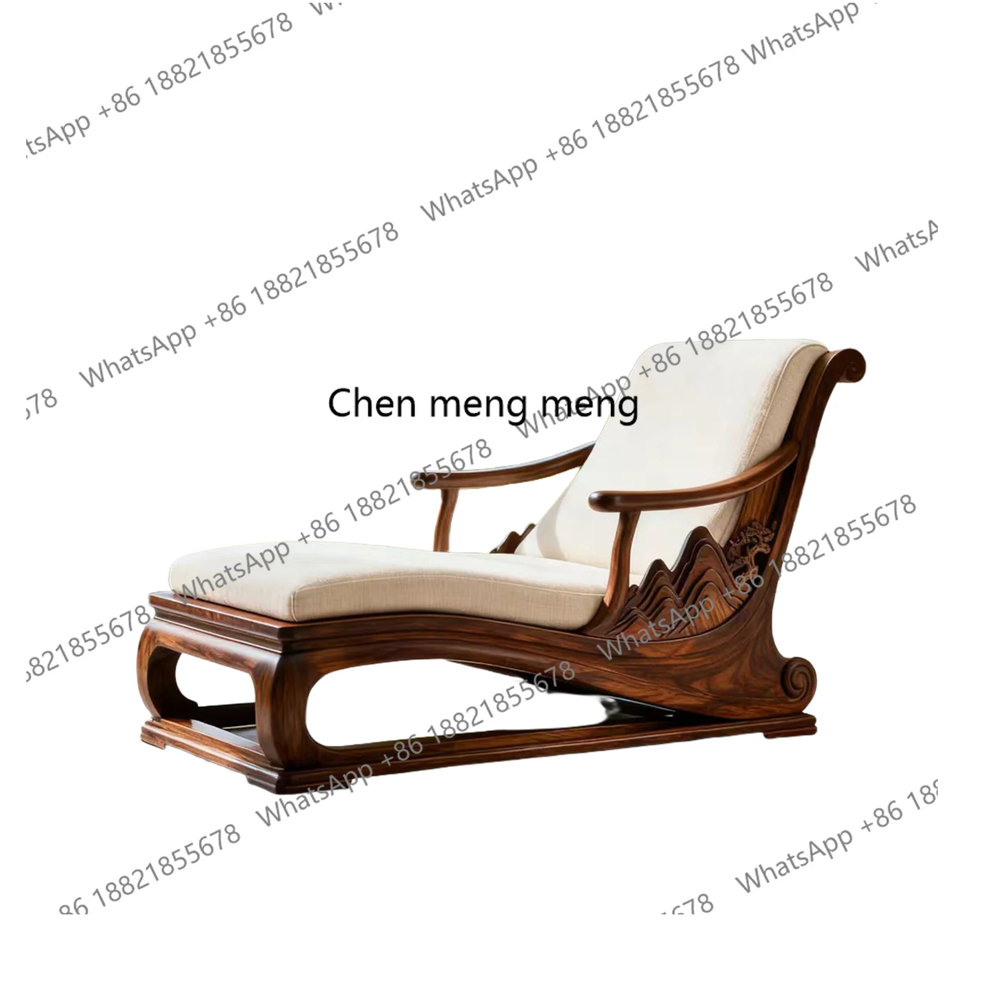 

New Chinese-style North American black walnut chaise longue household light luxury chaise longue leisure chair