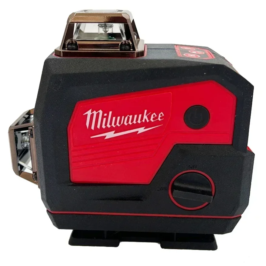 ميلووكي 16 خطًا مقياس مستوى الليزر المتقاطع 360 درجة ° مستويات الليزر الأخضر ذاتية التسوية 4 جوانب درجة عمودية 3-4D مع جهاز التحكم عن بعد