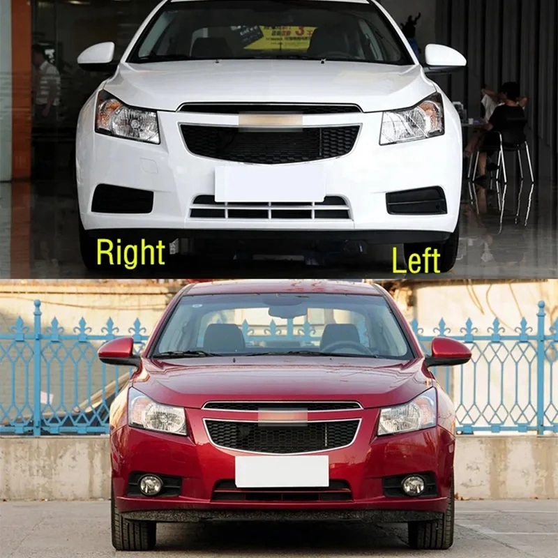 1Pair Car Front Bumper LED Fog Lamp Assembly Driving Foglight Daytime Running Lamp Black ABS For Chevrolet Cruze 2009-2014