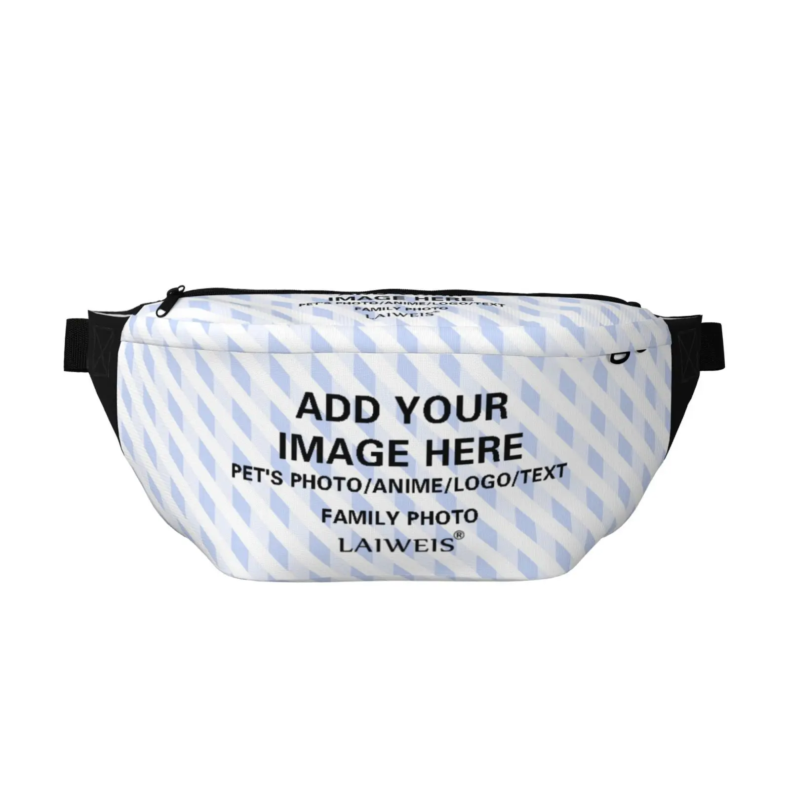 

Custom Your Image Logo Name Fanny Pack Women Men Personalized Design Printed Crossbody Waist Bag for Running Phone Money Pouch