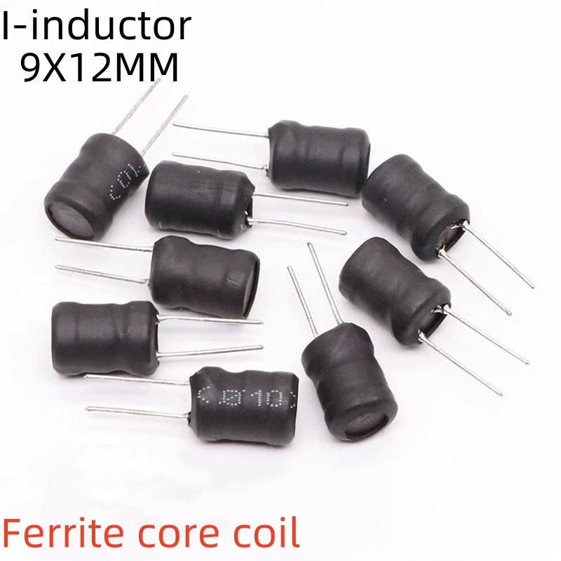 10pcs I-type Inductor 9x12 Winding Power Ferrite Core Inductor Coil High Current Direct Plug Inductor Coil