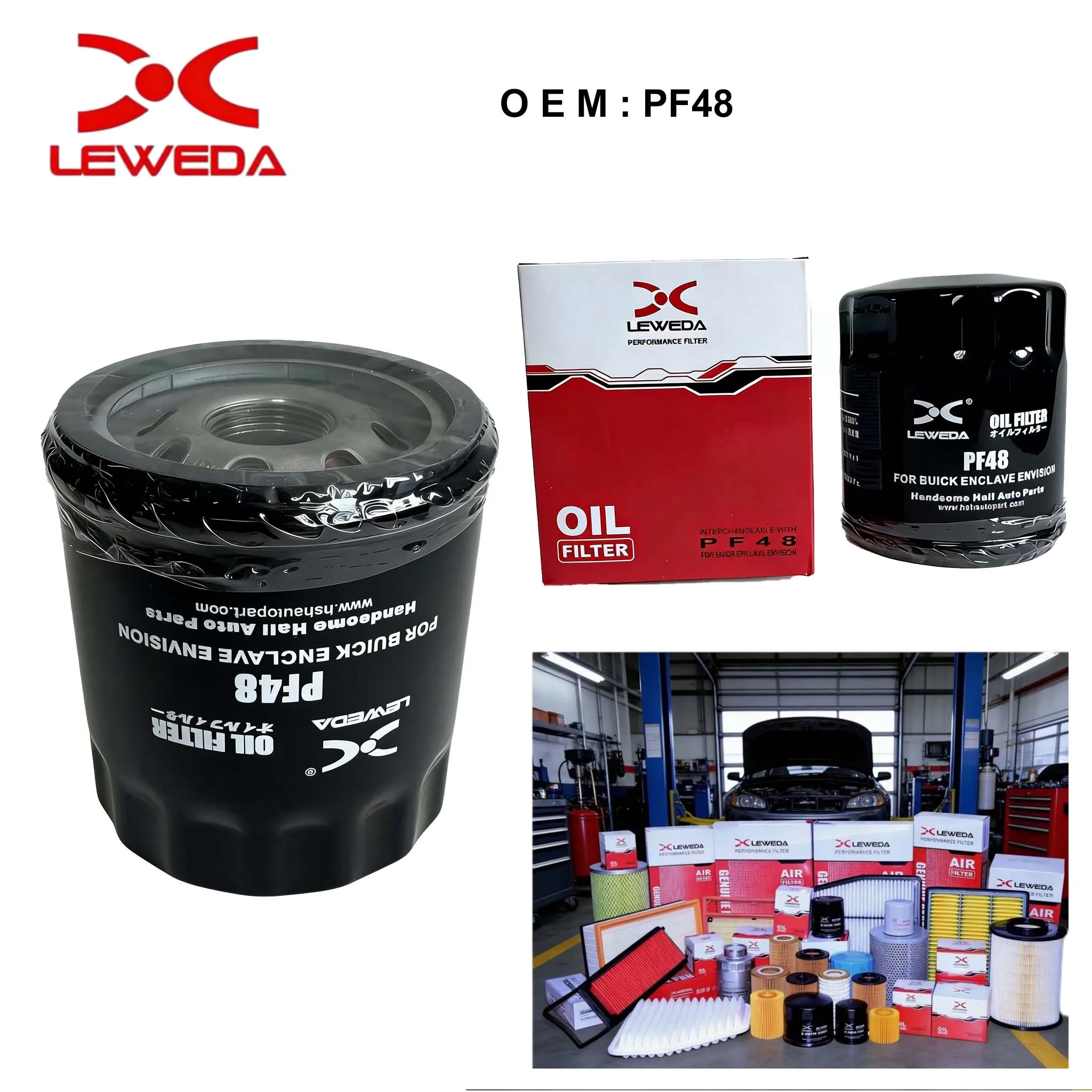 

LEWEDA Premium Engine Oil Filter OEM PF48 For Ram 1500 Dodge Jeep Grand Cherokee 25011 04884900AB Replace PF48F