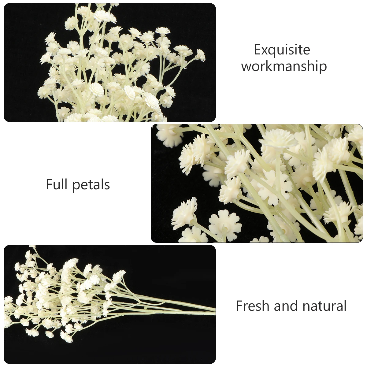 

2 Pcs Gypsophila Flowers Artificial Imitation Plants Real Looking Party Dining Room Table Decor