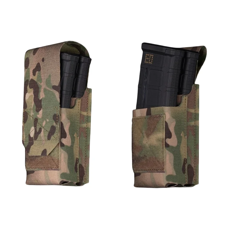 Podwójna ładownica na magazynki 5.56 z klapką - akcesorium kompatybilne z MOLLE, wiele opcji kombinacji do kamizelek myśliwskich