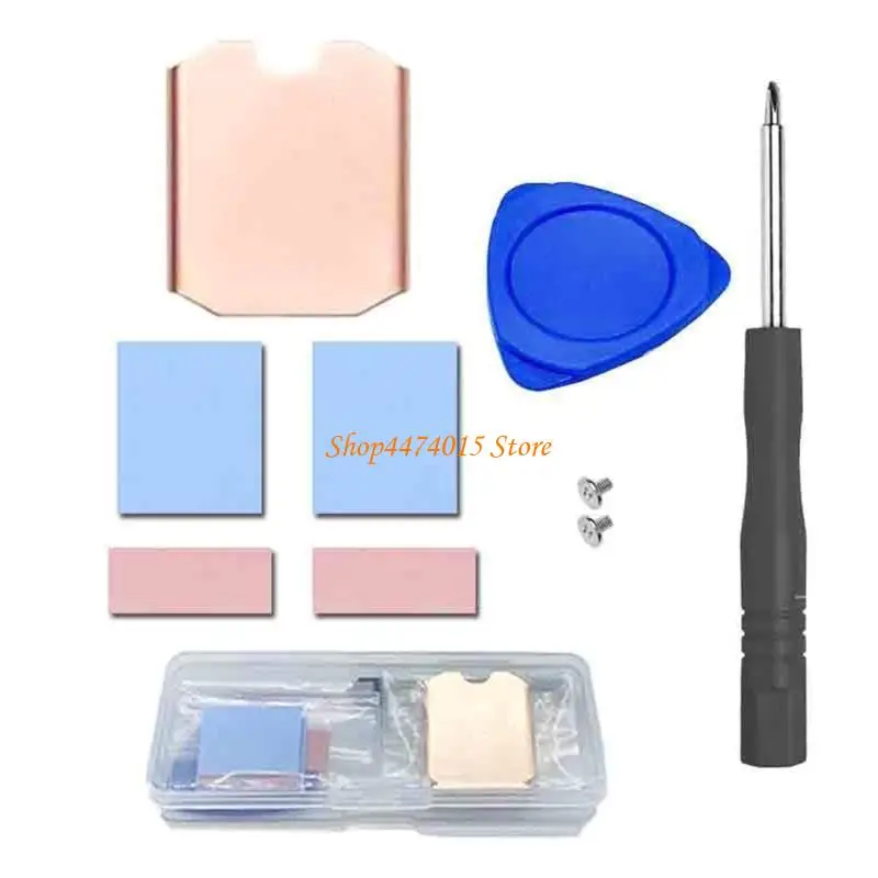 Radiador cobre K1AA NVME SSD Relacher almohadilla para 2230 Radiador enfriamiento disco disco sólido 0.5 mm