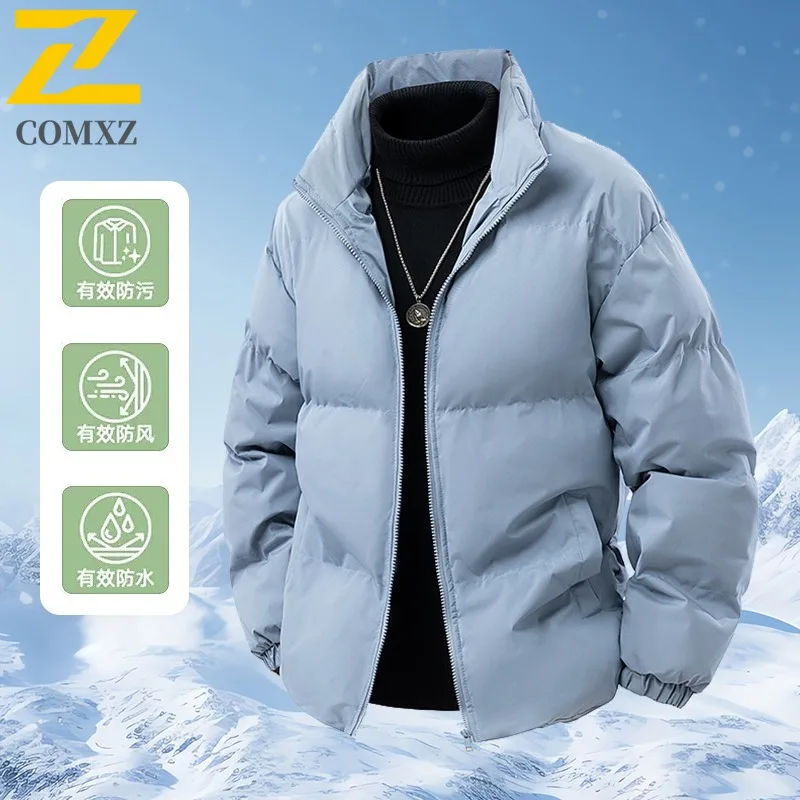COMXZ New Winter Jacket Lightw Luxurious Travel Versatile Padded Jacket Fashion Classics Stand Collar Camping Outerwear 2025