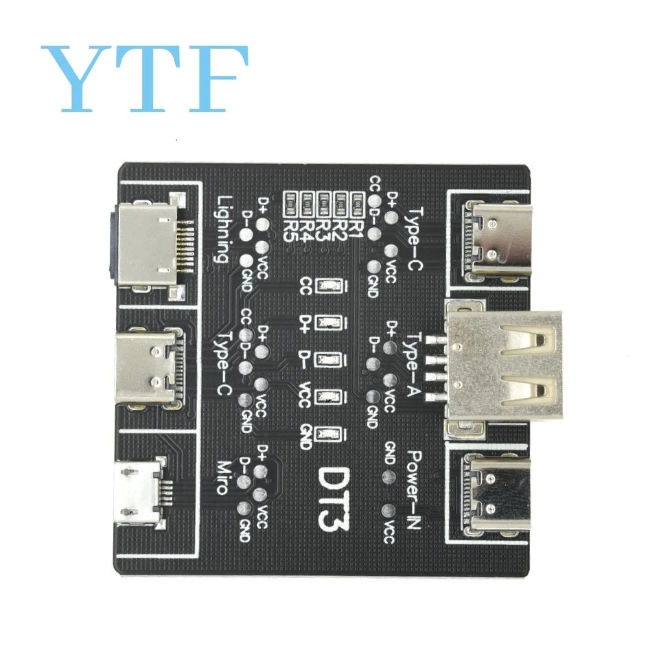 DT3 Datakabel Detectie Board USB Kabel Tester Voor iOS Android Type-C Kortsluiting Aan-uit Schakelen Test Board Tool