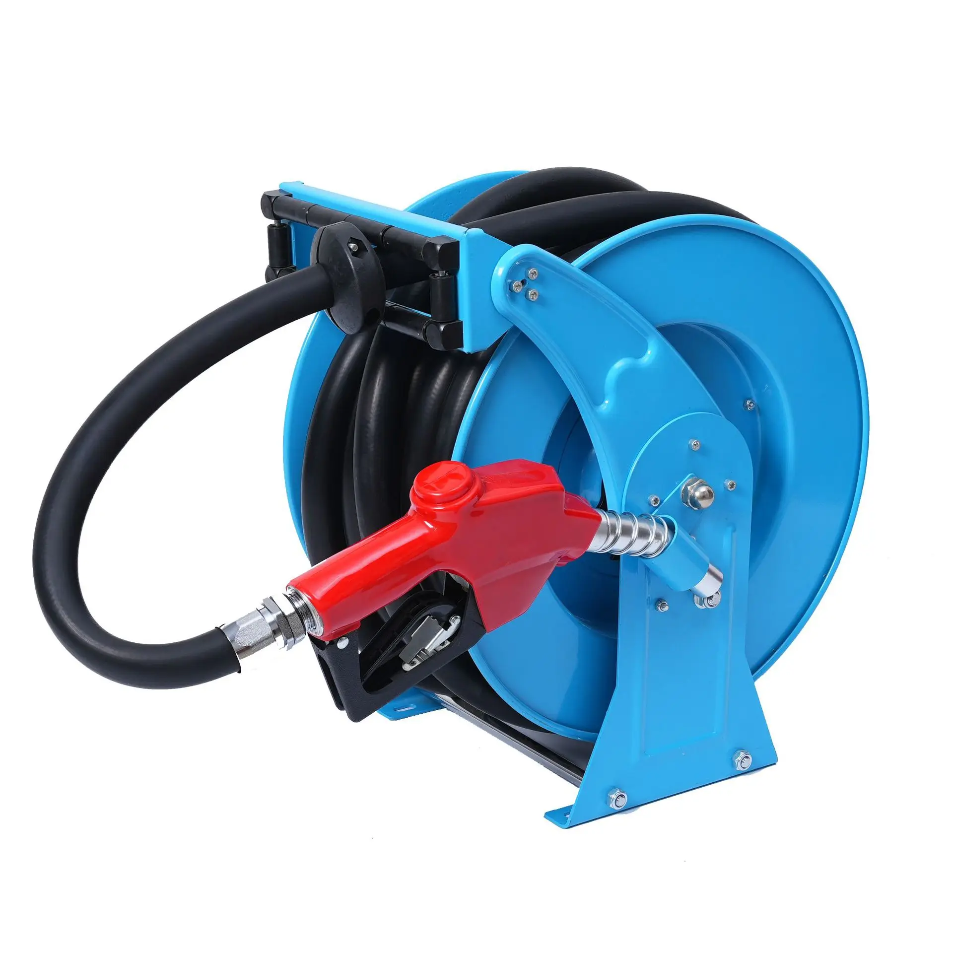 High‑Pressure Auto Retractable Hose Reel,15m Water&Diesel Hose Drum Automatic Rewind Tool